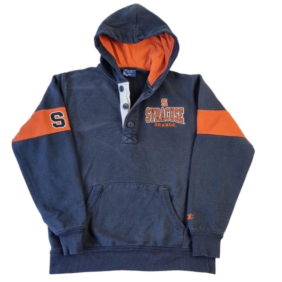 Vintage Champion Hoodie Syracuse University Orange Sweatshirt Men’s Size Large. - Picture 5 of 8